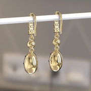 3.4 Ct oval-round lab grown diamond earrings delicate dangle style perfect for everyday luxury jewelry wear