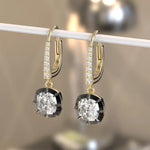 3.15 Ct lab grown diamond earrings with brilliant cut stones set in elegant design perfect for luxury jewelry wear