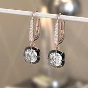 3.15 Ct lab grown diamond earrings with brilliant cut stones set in elegant design perfect for luxury jewelry wear