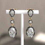 4.20 Ct Multi Cut Lab Grown Diamond Earrings Premium Bridal Jewelry Sparkling Elegant Gift