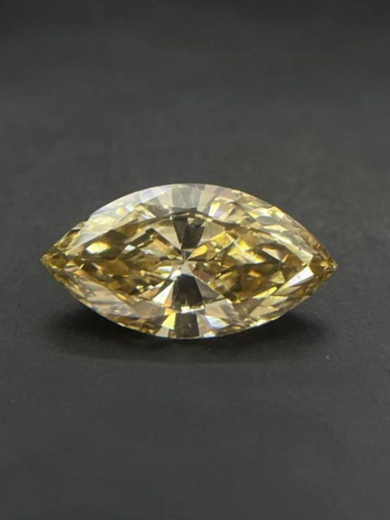 0.54 CT Fancy Yellow Marquise Shape Lab Grown Diamond