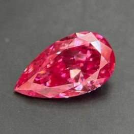 0.45 CT Pear Cut Fancy Vivid Pink Lab Grown Diamond