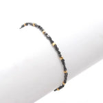 15.65 Ct black rough diamond bracelet with raw gemstone styling