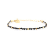 15.65 Ct black rough diamond bracelet with raw gemstone styling