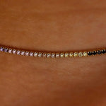 10.12 Ct round moissanite multi colour tennis necklace with vibrant stones in a luxury elegant jewelry design