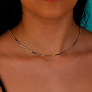 10.12 Ct round moissanite multi colour tennis necklace with vibrant stones in a luxury elegant jewelry design