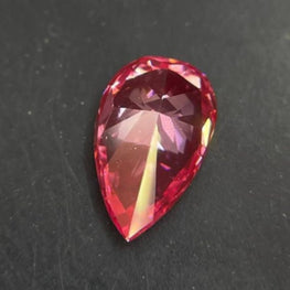 0.45 CT Pear Cut Fancy Vivid Pink Lab Grown Diamond
