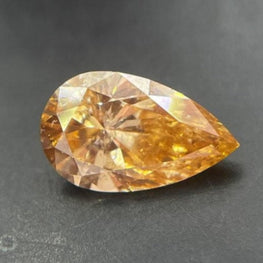 0.48 CT Pear Cut Fancy Vivid Yellow Lab Grown Diamond