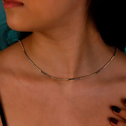 10.12 Ct round moissanite multi colour tennis necklace with vibrant stones in a luxury elegant jewelry design
