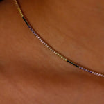 10.12 Ct round moissanite multi colour tennis necklace with vibrant stones in a luxury elegant jewelry design