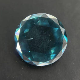 0.87 CT Round Blue Salt and Pepper Lab-Grown Diamond