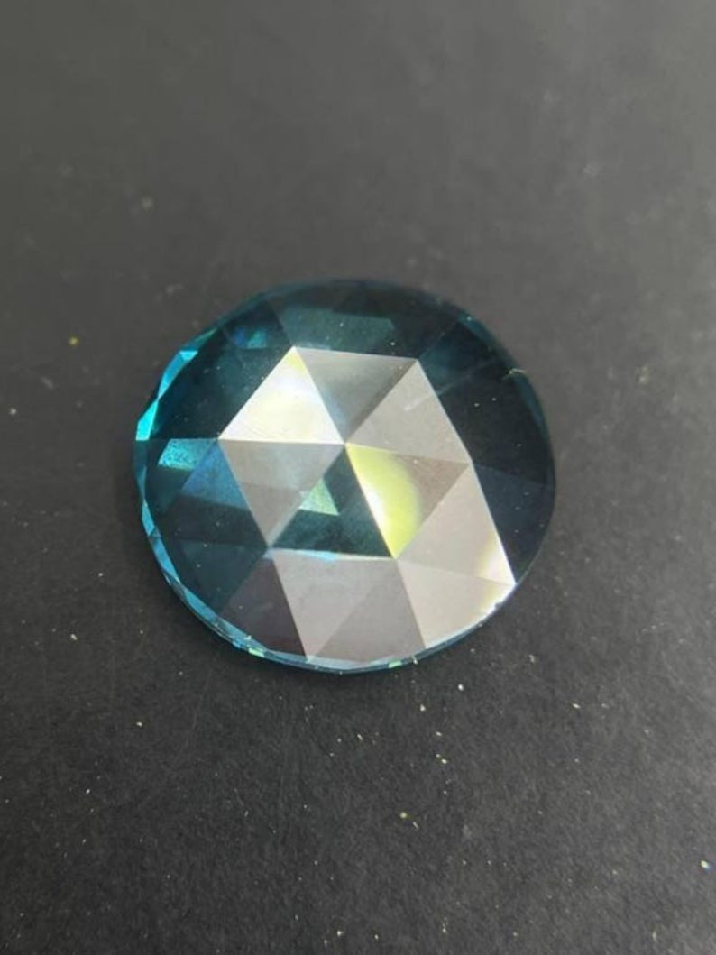 0.87 CT Round Blue Salt and Pepper Lab-Grown Diamond
