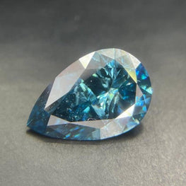 0.82ct Pear Shape Blue Salt and Pepper Lab Grown Diamond