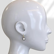 Elegant cushion cut lab grown diamond stud earrings in 14K gold 1 ct classic women jewelry
