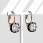 Elegant cushion cut lab grown diamond stud earrings in 14K gold 1 ct classic women jewelry