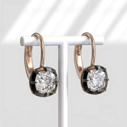 Elegant cushion cut lab grown diamond stud earrings in 14K gold 1 ct classic women jewelry