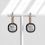 Elegant cushion cut lab grown diamond stud earrings in 14K gold 1 ct classic women jewelry