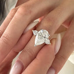 4 carat pear cut diamond with elongated teardrop shape and exceptional brilliance