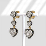 Elegant lab grown diamond earrings with brilliant cut stones set in fine gold jewelry for women