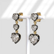 Elegant lab grown diamond earrings with brilliant cut stones set in fine gold jewelry for women