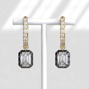2.26 Ct emerald cut lab grown diamond earrings with brilliant sparkle elegant luxury jewelry for daily wear and gifting