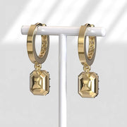 2.26 Ct emerald cut lab grown diamond earrings with brilliant sparkle elegant luxury jewelry for daily wear and gifting