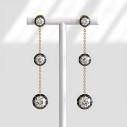1.85 Ct princess cut lab grown diamond earrings modern chic wedding jewelry sparkling sustainable luxury design