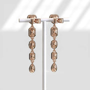 Designer Hoop Multi Shape 5 Ct Lab Grown Diamond Earrings Sparkling Luxury Jewelry for Modern Fashion