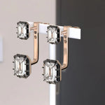 5 carat lab grown diamond earrings for women, elegant bridal style sparkling stud earrings