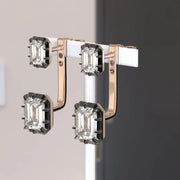 5 carat lab grown diamond earrings for women, elegant bridal style sparkling stud earrings