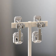 5 carat lab grown diamond earrings for women, elegant bridal style sparkling stud earrings