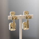 5 carat lab grown diamond earrings for women, elegant bridal style sparkling stud earrings