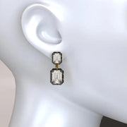 5 carat lab grown diamond earrings for women, elegant bridal style sparkling stud earrings