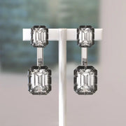 5 carat lab grown diamond earrings for women, elegant bridal style sparkling stud earrings