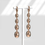 Fancy Color Oval 4.06 Ct Lab Grown Diamond Earrings Luxury Sparkling Jewelry Gift for Women
