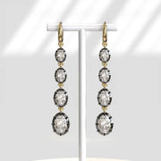 Fancy Color Oval 4.06 Ct Lab Grown Diamond Earrings Luxury Sparkling Jewelry Gift for Women