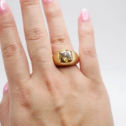 6.00 ct lab grown diamond men's ring featuring a bold and brilliant diamond in a luxury modern setting for men