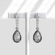 Vintage Pear-Round Cut 5.00 Ct Lab Grown Diamond Earrings Antique Style Elegant Fine Jewelry Gift