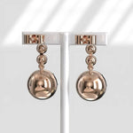 2.09 Ct round cut lab grown diamond earrings elegant bridal jewelry with brilliant sparkle and timeless design