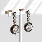 2.09 Ct round cut lab grown diamond earrings elegant bridal jewelry with brilliant sparkle and timeless design