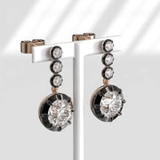 2.09 Ct round cut lab grown diamond earrings elegant bridal jewelry with brilliant sparkle and timeless design