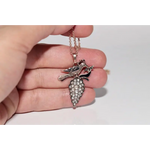 1.25 Ct natural rose cut diamond vintage style pendant with elegant antique inspired design, fine diamond jewelry piece for women with classic timeless sparkle