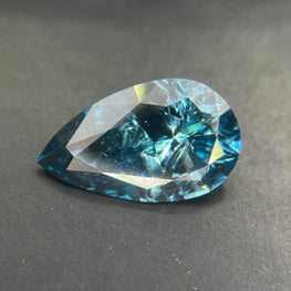 0.82ct Pear Shape Blue Salt and Pepper Lab Grown Diamond