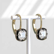 Elegant cushion cut lab grown diamond stud earrings in 14K gold 1 ct classic women jewelry