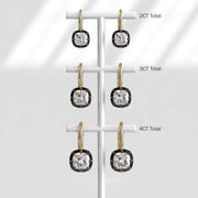 Elegant cushion cut lab grown diamond stud earrings in 14K gold 1 ct classic women jewelry