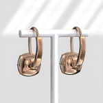 1 Ct round cut lab grown diamond stud earrings in 14K gold elegant brilliant sparkle women jewelry