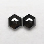 5.14 carat natural loose black hexagon cut diamond pair (10x8mm) – perfect for stunning Man made diamond engagement ring design