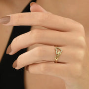 Dainty gold signet ring with diamond sunburst design minimal luxury jewelry for women
