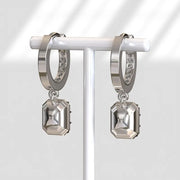 2.26 Ct emerald cut lab grown diamond earrings with brilliant sparkle elegant luxury jewelry for daily wear and gifting