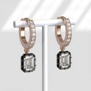 2.26 Ct emerald cut lab grown diamond earrings with brilliant sparkle elegant luxury jewelry for daily wear and gifting